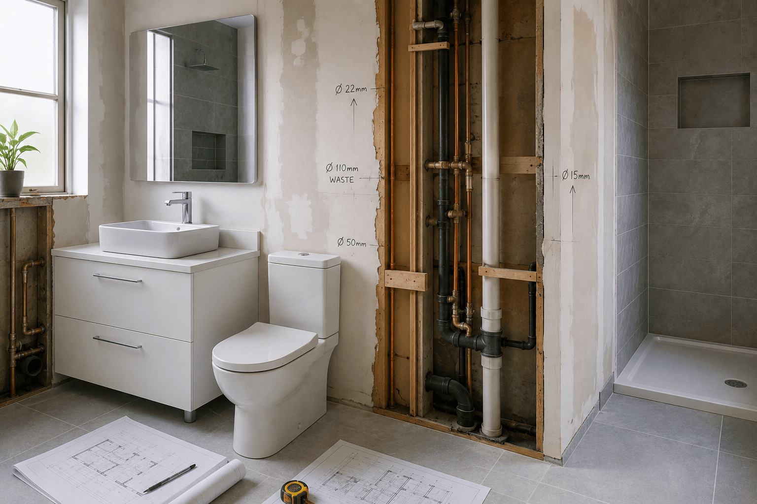 bathroom renovation plumbing